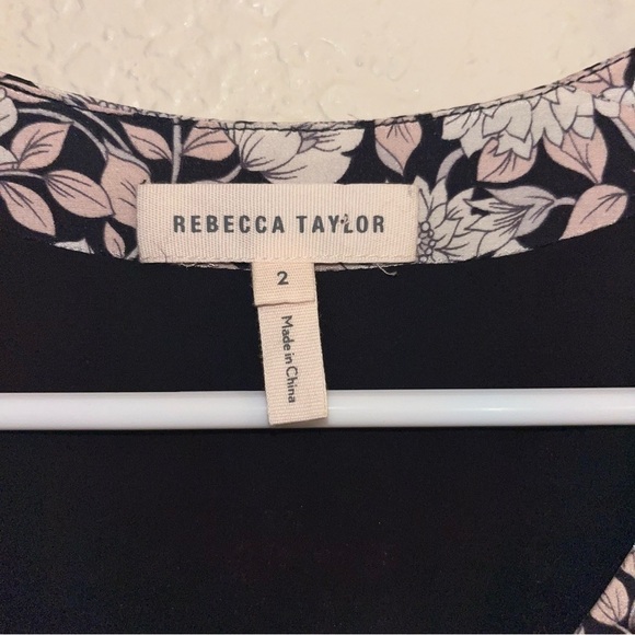 Rebecca Taylor 100% Silk Floral Dress Size 2 - Picture 4 of 8